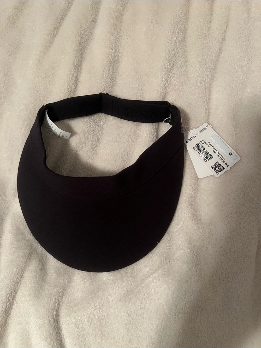 NWT Lululemon Fast Paced Wide Band Running Visor – Black | One Size - Picture 3 of 4
